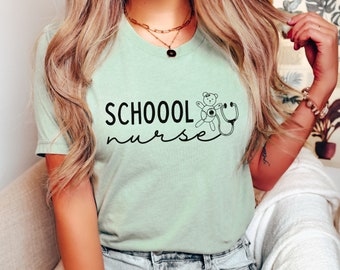 SCHOOL NURSE SHIRT | Rn Shirt | School Spirit Shirt | Gifts for Nurses | Group Shirts for Nurses