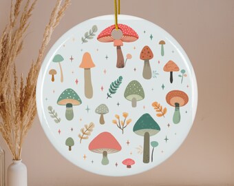 Mushroom Ornaments | Hanging Ornament | Christmas Boho Ornament | Gifts for Her | Holiday Ornament | White Elephant Gift | Secret Santa Gift