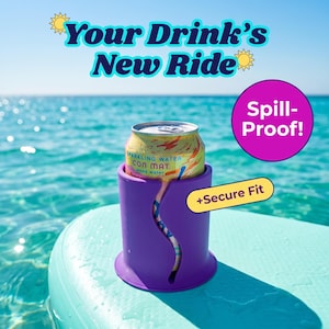 Paddle Board Cup Holder for 12oz Cans and Cups, 3D Printed SUP Drink Holder, Floating Beverage Holder, Paddleboard Accessory Gift afbeelding 3