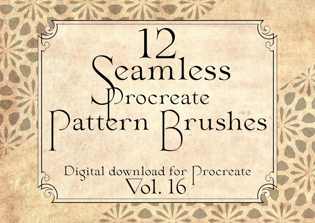 12 Ornamental Brushes for Procreate - Etsy