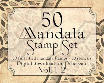 50 Mandala Stempel für Procreate