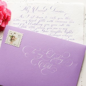 Carta personalizada escrita a mano para hijo, madre, padre, amigo, pareja / Carta de amor sellada con cera / Carta de caligrafía personalizada