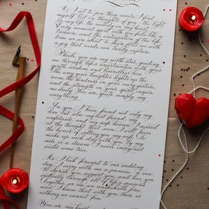 Personalised Vintage Scroll | Love Letter | Bespoke Scroll Letter ...
