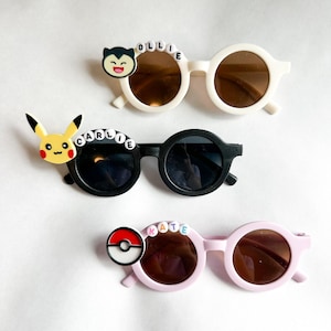 Personalized Pikachu Inspired and Snorlax Kids Sunglasses, park souvenir, Party Favors, Birthday Gift
