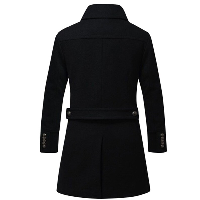 Black Wool Coat for Mens, Military Trench Coat, Coat for Mens , Vintage