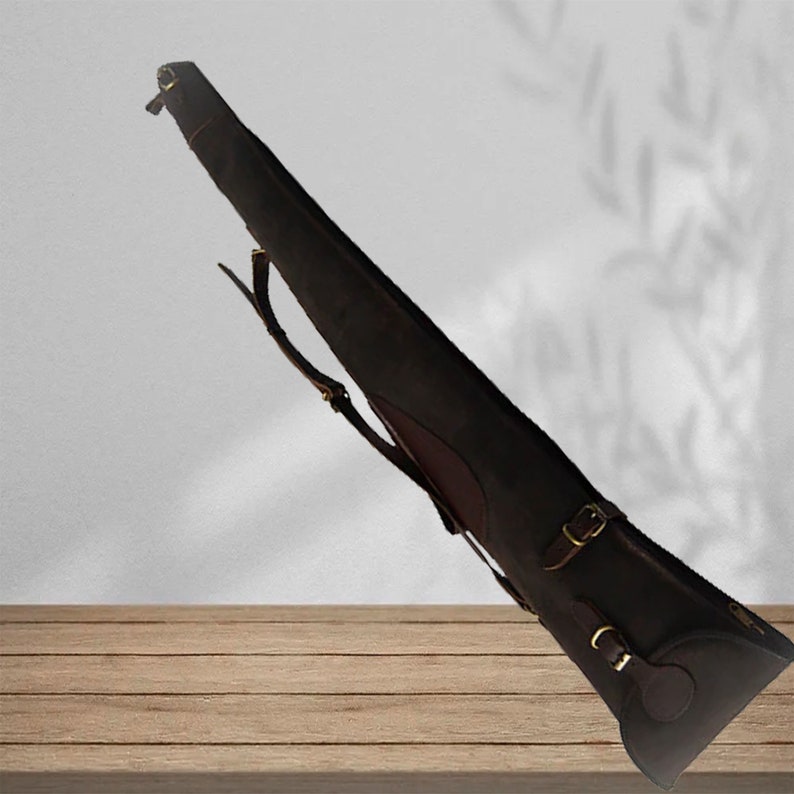 Leather Shotgun Slip Case Waxed Brown, Rifle Case, Leather Shotgun Slip