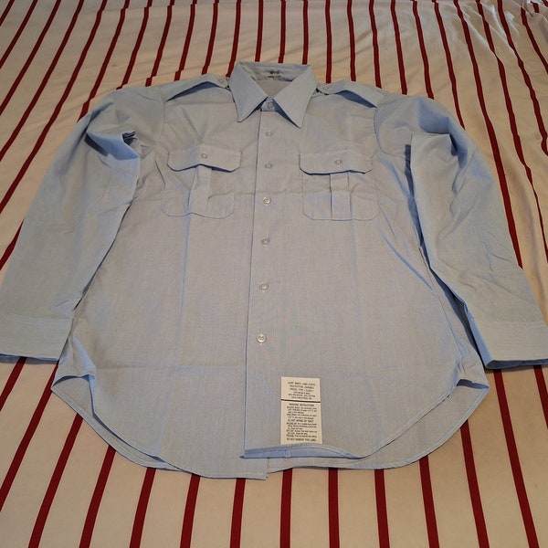 U.S. Air Force Man's: Long Sleeve (Durable Press) Poly/Cotton Type I Class 1 Shirt Size 16X35 Used