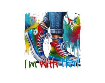 I&#39;m With HER - OES Chucks Graffiti DTF Transfer
