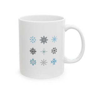 Snowflakes - Winter - Ceramic Mug 11oz, 15 oz