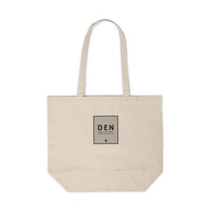 DEN Denver Airport Code - Canvas Shopping Tote