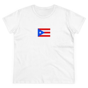 Puerto Rico Flag - Women&#39;s Midweight Cotton Tee