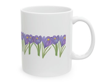 Crocus printaniers - Mug en céramique, 11 oz