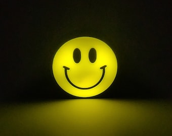 Smiley Face LED Desktop Light - Etsy