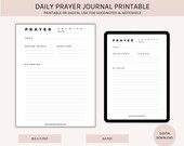 Daily Prayer Journal Printable, Christian Journal Prayer Template, Gratitude Bible Journal, Faith Journal