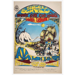 JOEL BECK Color Lithograph Poster - “Siegel Schwall, Avalon Ballroom”, 1968