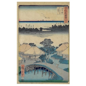 Original UTAGAWA HIROSHIGE Woodblock Print - “No. 44, Yokkaichi: Nako Bay and the Mie River”, 1855