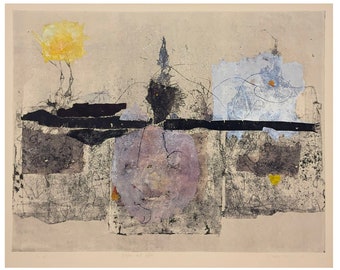 Signed Original FRANCISCO LAREZ Limited Edition Intaglio Etching &quot;Before and After&quot;, 1968