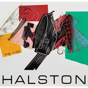 ANDY WARHOL 1982 Original HALSTON Advertising Campaign Poster - Ropa de hombre