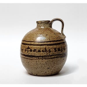 MCM Oregon Artist: Signed Vintage JERRY GLENN Studio Pottery Wine Jug