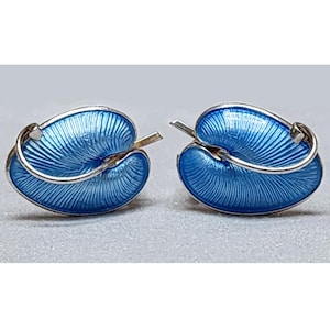 Original Vintage VOLMER BAHNER Sterling Silver & Enamel Earrings - MCM Denmark