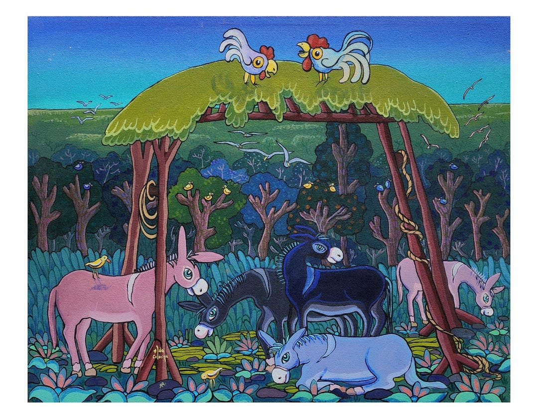 Signed Original Acrylic Painting by Mexican Artist ADA COLORINA ...