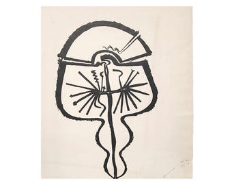 Signed Original DANIEL OWEN STOLPE Proof Lithograph - Untitled Abstract, 1964