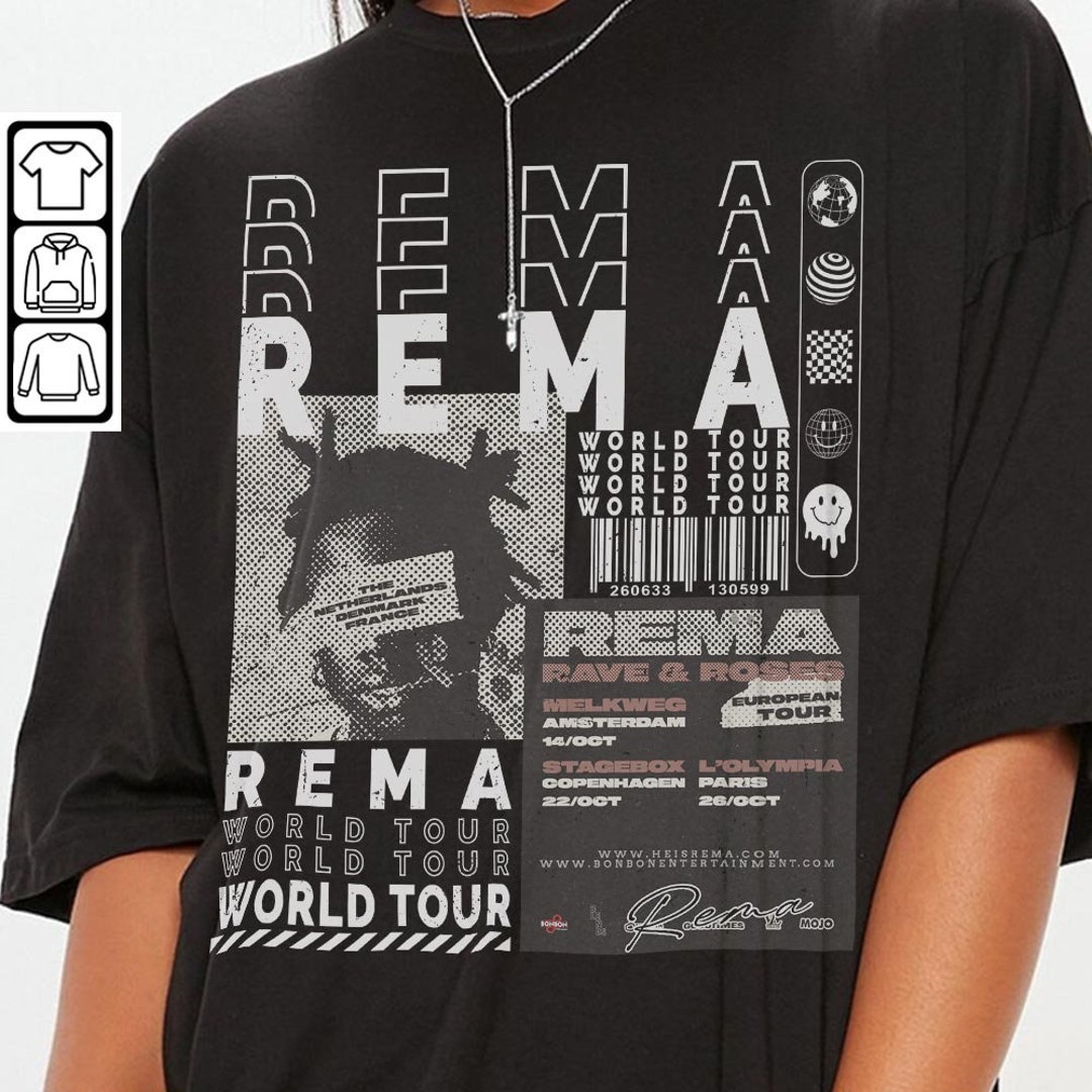 Rema Rap Shirty2k 90s Merch Vintage Rema European Tour 2023 Etsy