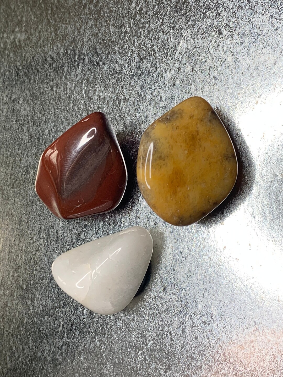 Rock Set of Three Handmade Rock Stone