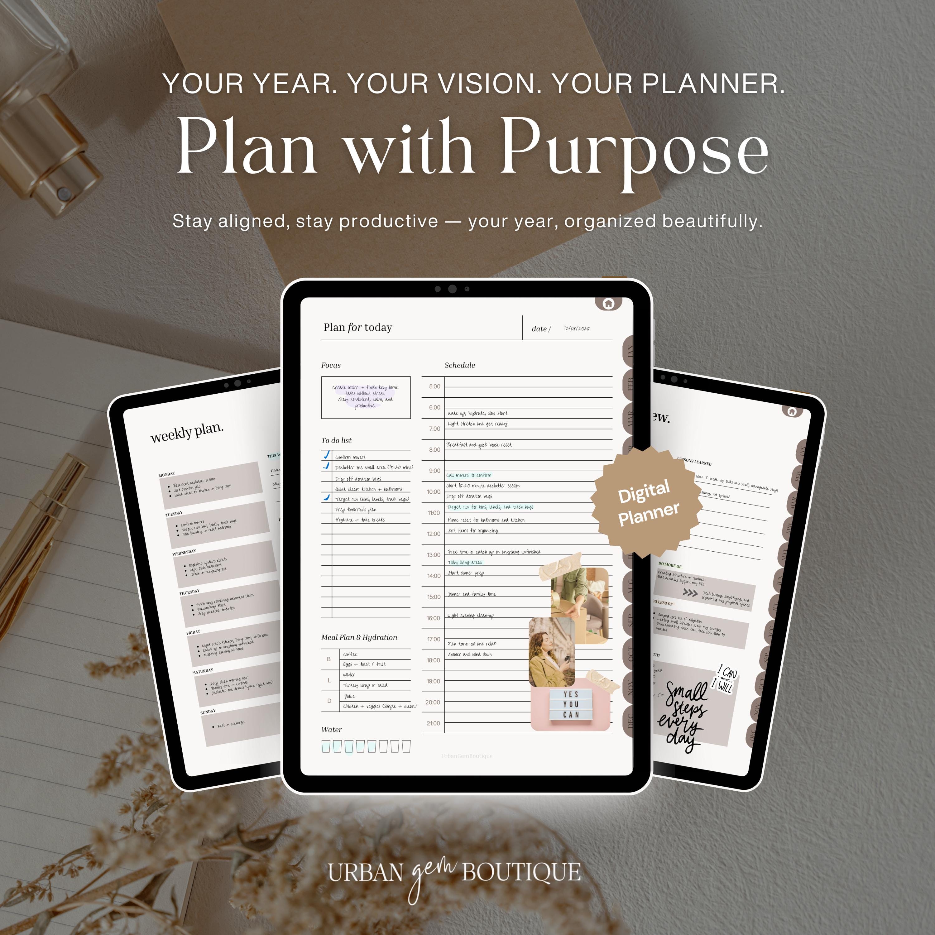 2026 Digital Daily Planner | Minimalist Hyperlinked PDF (goodnotes ...