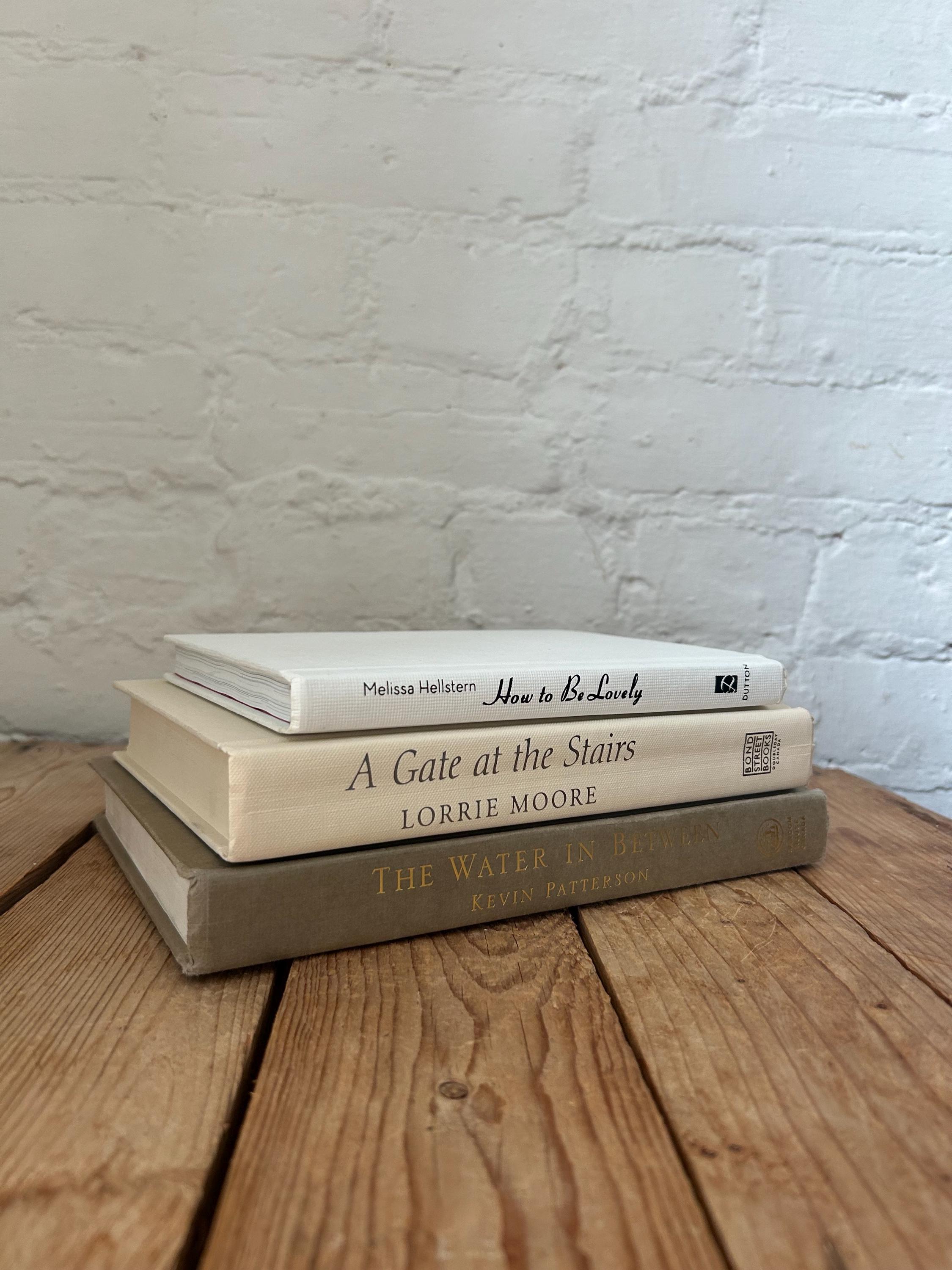 Neutral Book Stack, Luxury Staging Books, Decorative Books for Shelf ...