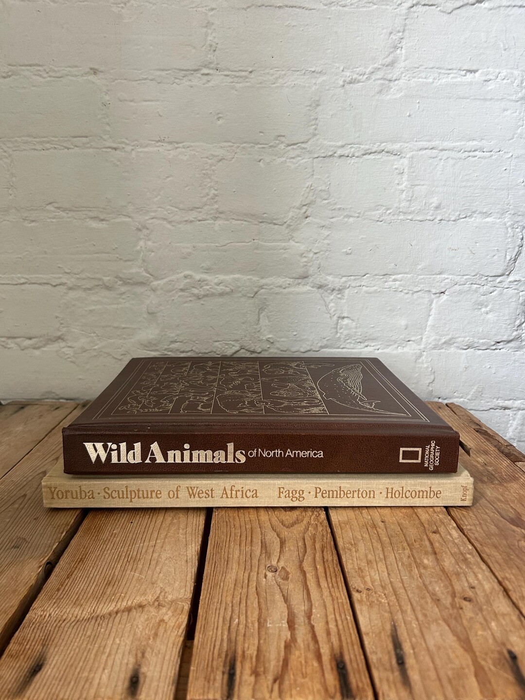 2 Vintage Coffee Table Books Set of 2 Beige Brown Gold Coffee Table ...