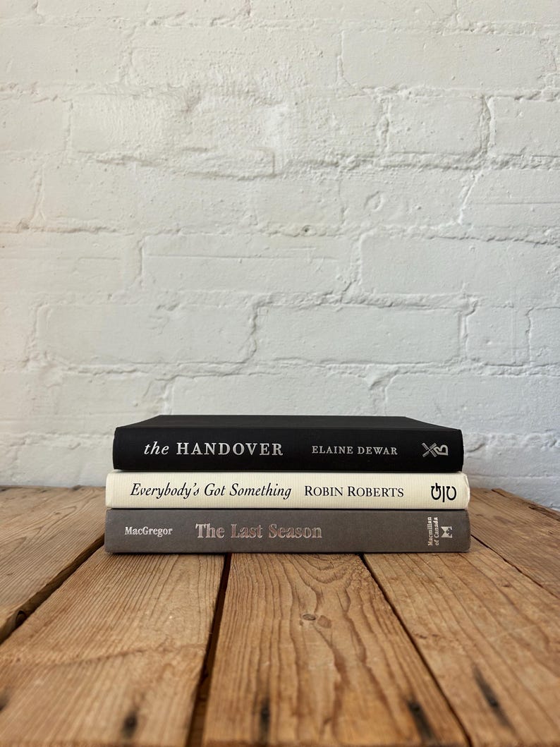 Decorative Book Stack: Black, Ivory & Gray Home Decor Books - Etsy