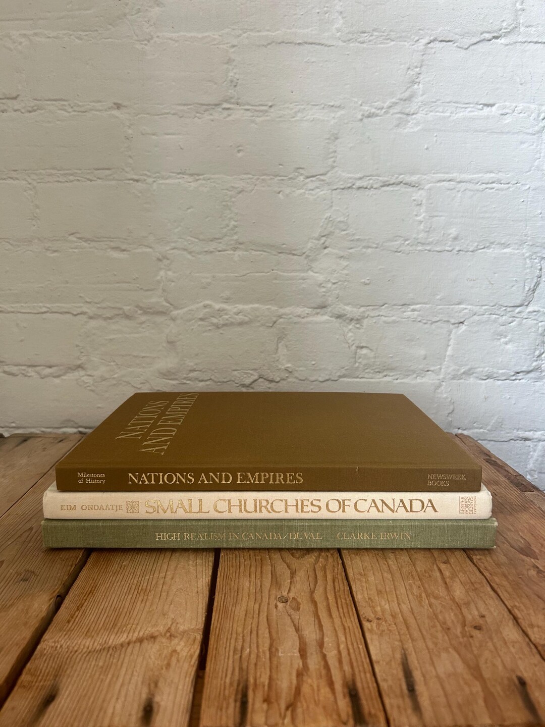 3 Vintage Coffee Table Books Exact 3 Ivory Tan and Sage Coffee Table ...