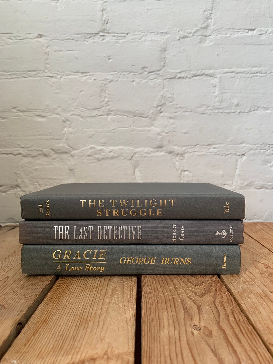 Gray Book Stack Charcoal Books Grey Decorative Books Prop Etsy