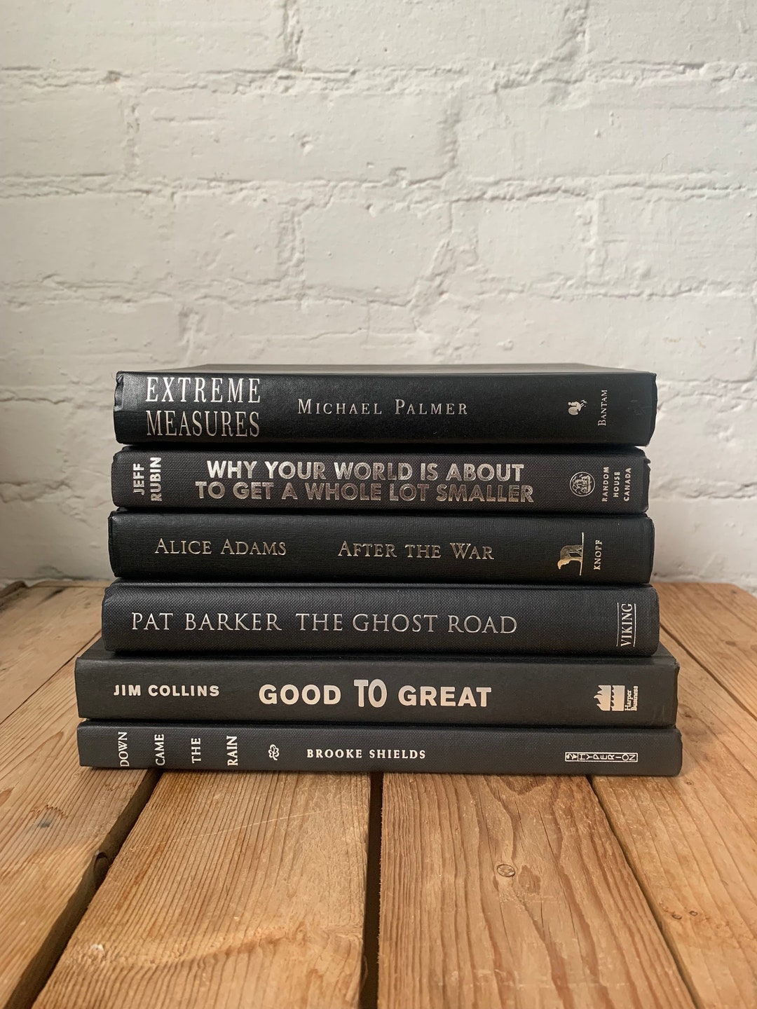 Black Book Stack Decor Black Coffee Table Books Books by Etsy