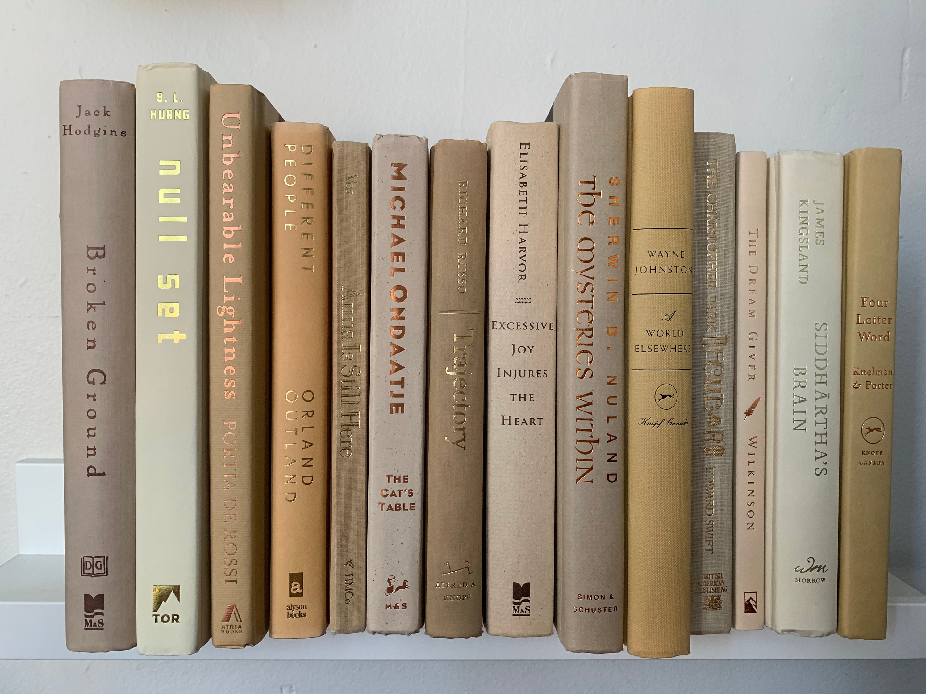 Book Stack Neutral Color Custom Neutral Book Stack, Decorative Books for Shelf Staging, Books by ...