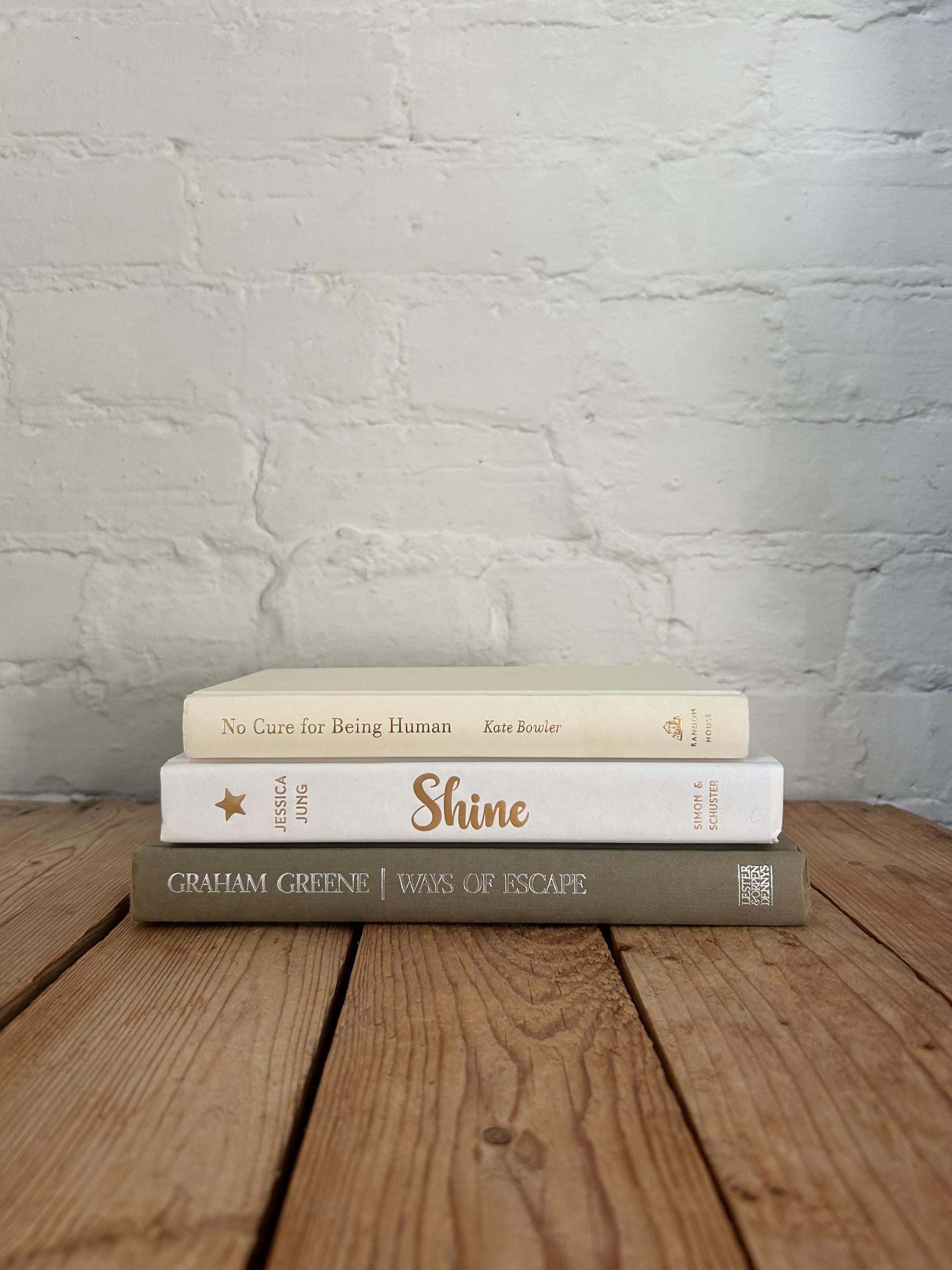 Neutral Book Stack, Luxury Staging Books, Decorative Books for Shelf ...