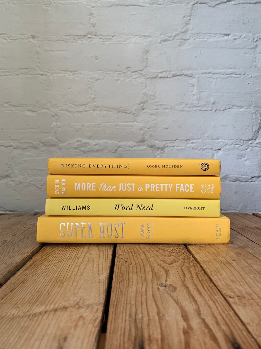 Yellow Staging Books, Yellow Home Decor, Yellow Interior Design, Yellow