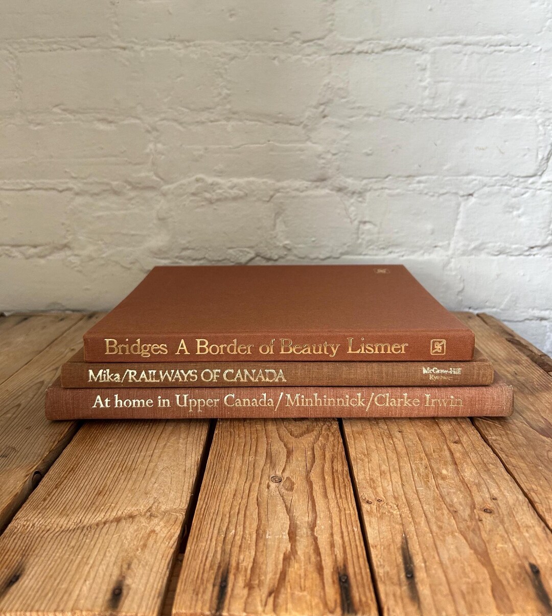 3 Vintage Coffee Table Book Bundle! Set of 3 Coffee Table Books in Rust ...