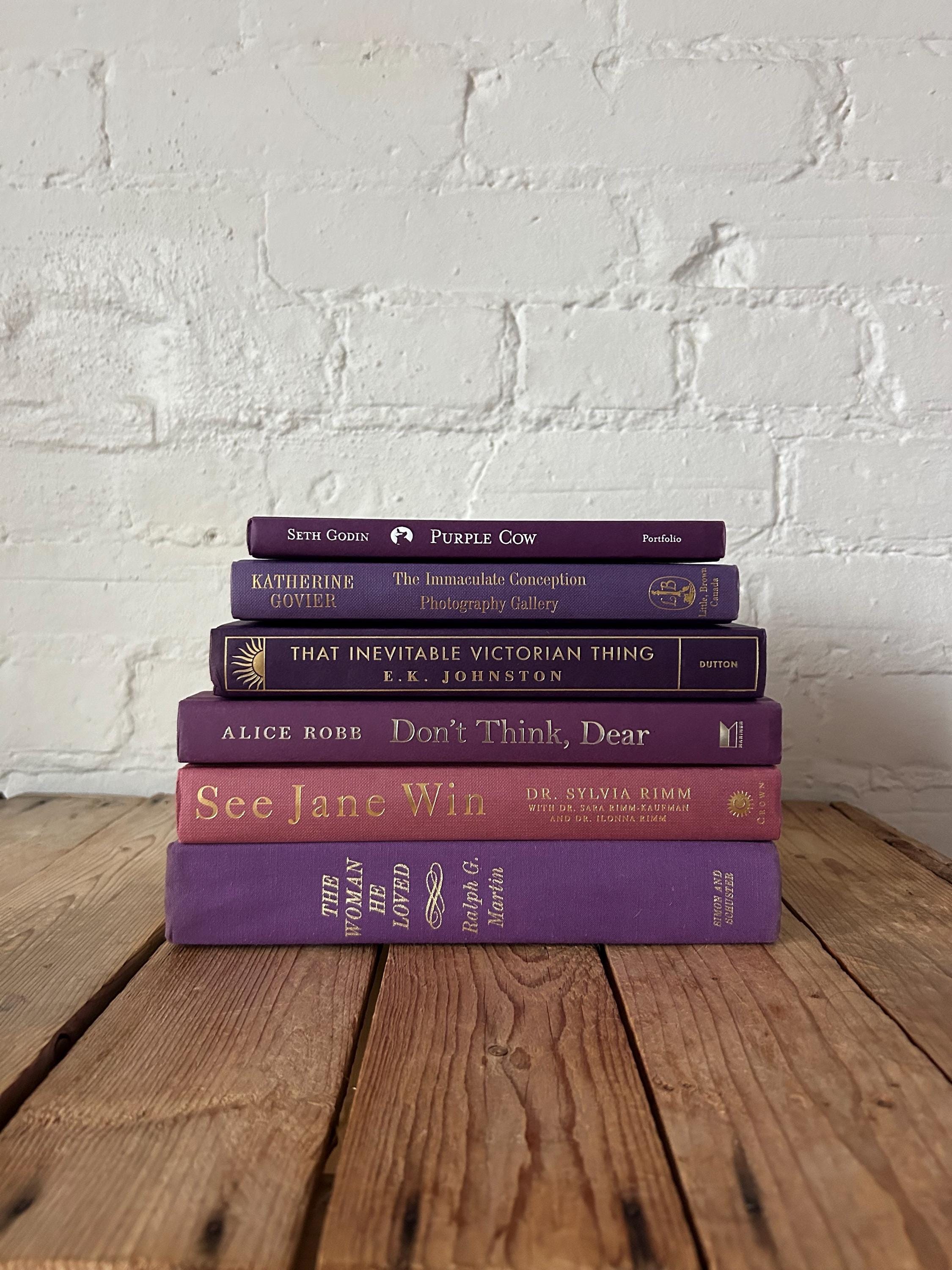 Vintage purple Decorative Book collection, purple books, book
