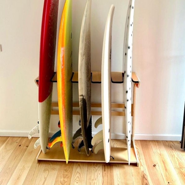 Vertical Surf Rack, colgador de surf, soporte de tabla de surf múltiple, Rack para surfistas, soporte de madera, regalo de surfista, tienda de surf, artículo de surf, cosas de surf