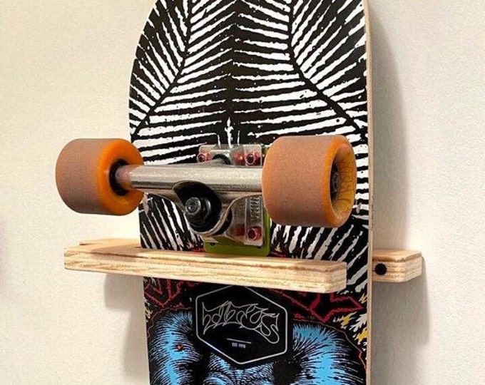 New Wall Single Skate Rack, skate hanger, support, simple skateboard stand, skaters, wood stand, skater gift, skateboard, Skate gear, sk8