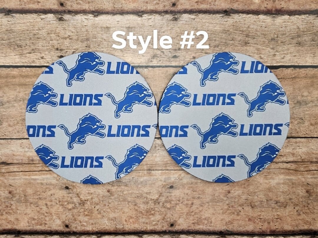Lions Set of 2 Coasters Detroit Coasters Detroit Lions Circle Coasters