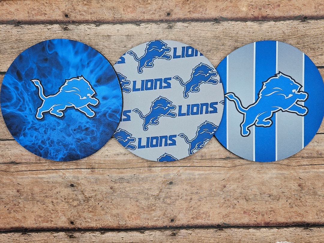 Lions Set of 2 Coasters Detroit Coasters Detroit Lions Circle Coasters
