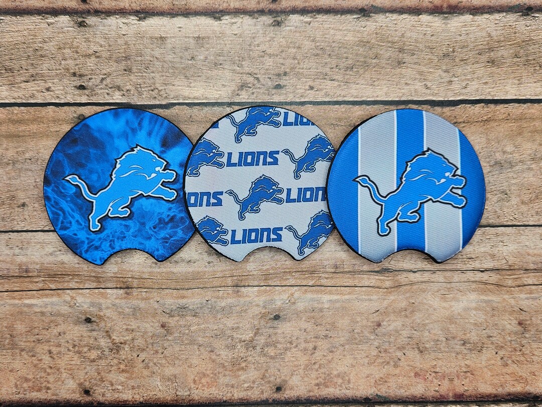 Detroit Lions Car Coaster Set of 2 Detroit Car Coaster Set Lions Car