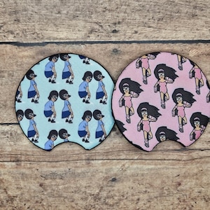 Tina Dancing Car Coaster Set | Bob's Burgers Car Coaster | Tina Twerk Car Coaster Set | Tina Car Coaster Set