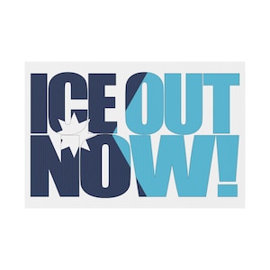 ICE Out Now Yard Sign | Minneapolis Protest, Double-Sided