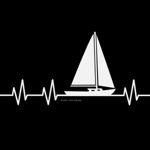 Heartbeat Sailing T-Shirt Digital Sailing Pics SVG/PNG Cut File and quote vector digital sublimation, wallart, t-shirts, mug, png, svg. image 6