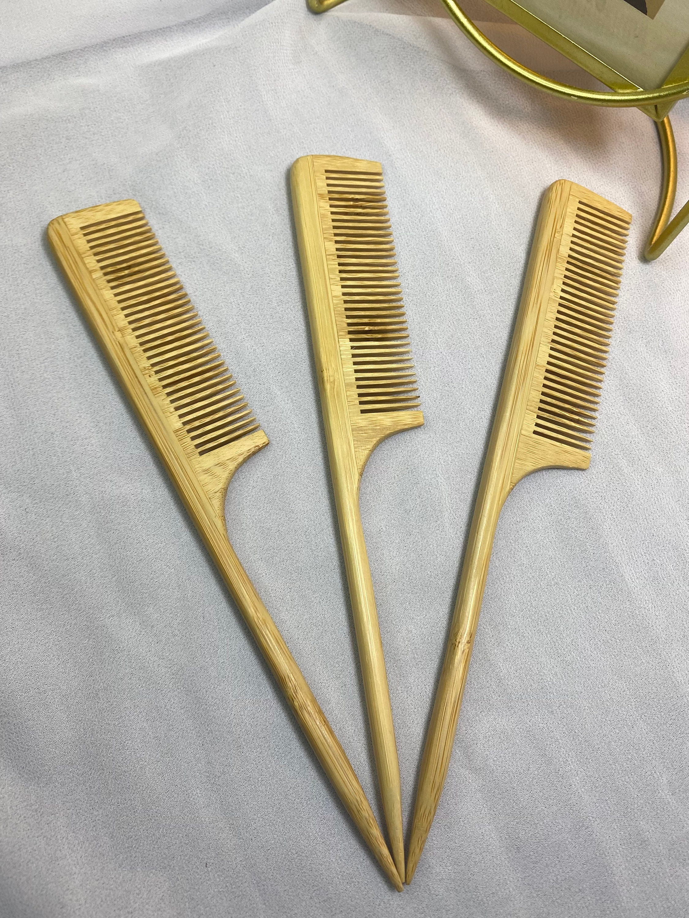 Wide Tooth Jumbo Wooden Bamboo Comb-Limited Edition – Kriya Botanicals