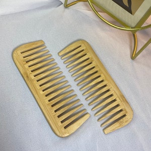 Bamboo Wood Hair Comb | Eco-Friendly | Wide Tooth